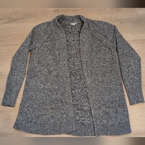 Gap Open Front Knit Cardigan Gray M/L Cotton Long Sleeve | Normcore